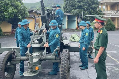 Na Hang: Huấn luyện đại đội dân quân pháo phòng không 37mm-1