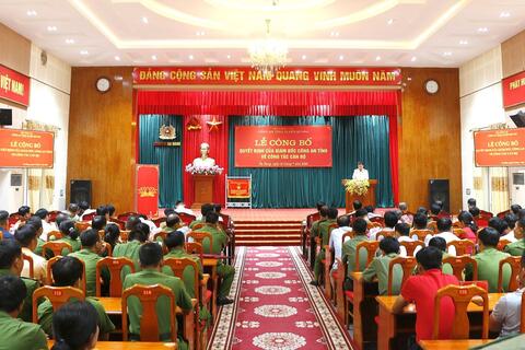 Công an tỉnh Tuyên Quang  tổ chức Lễ công bố các quyết định về công tác cán bộ